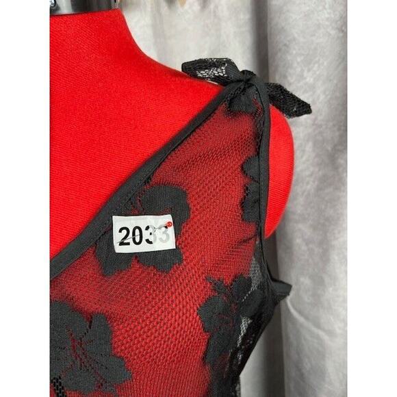 Miken Juniors' Tie-Shoulder Ruffle-Hem Cover-up Dress, Black, L - Picture 2 of 6